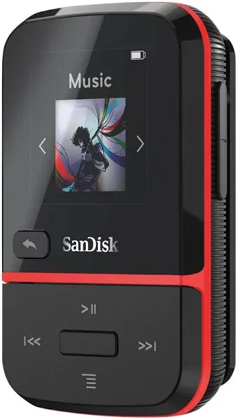 SDMX30-016G-G46R | Sandisk® Sandisk Clip Sport Go 16 Gb Flash Mp3 Player - Red - Fm Tuner, Voice Recorder - 1.2" Lcd - Bluetooth Sdmx30016gg46r