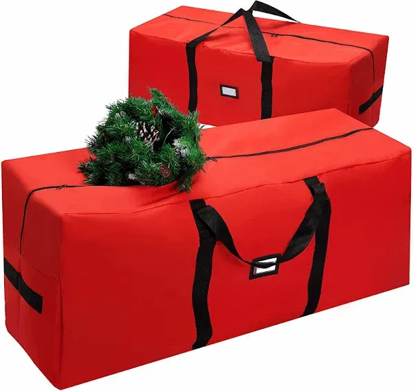 JOIEDOMI 2 Pack 48" Red Christmas Tree Storage Bag