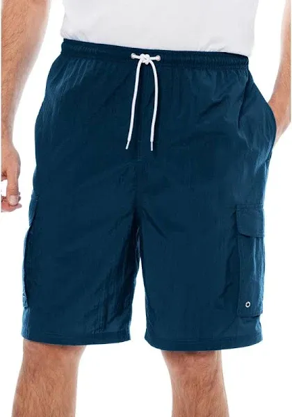 Men's Kingsize Big & Tall 8" Cargo Swim Trunks