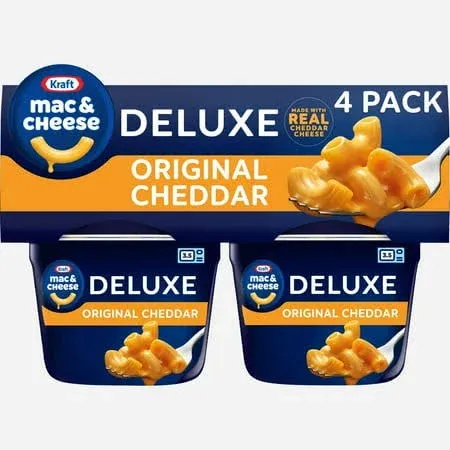 Kraft Deluxe Original Easy Microwavable Macaroni and Cheese Cups