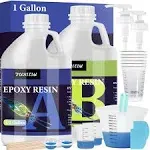 FUHITIM Epoxy Resin 1 Gallon - Crystal Clear Epoxy Resin Kit - Self-Leveling, High-Glossy, No Yellowing, No Bubbles Casting Resin Perfect