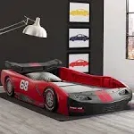 Twin Turbo Race Car Kids' Bed Red - Delta Children