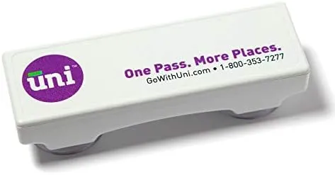 Uni Prepaid Portable Toll Pass by E-PASS – Works in 19 States Including FL, GA, NC, VA, WV, MD, DE, NJ, NY, PA, MA, RI, NH, ME, OH, in, IL, KY, and MN – White