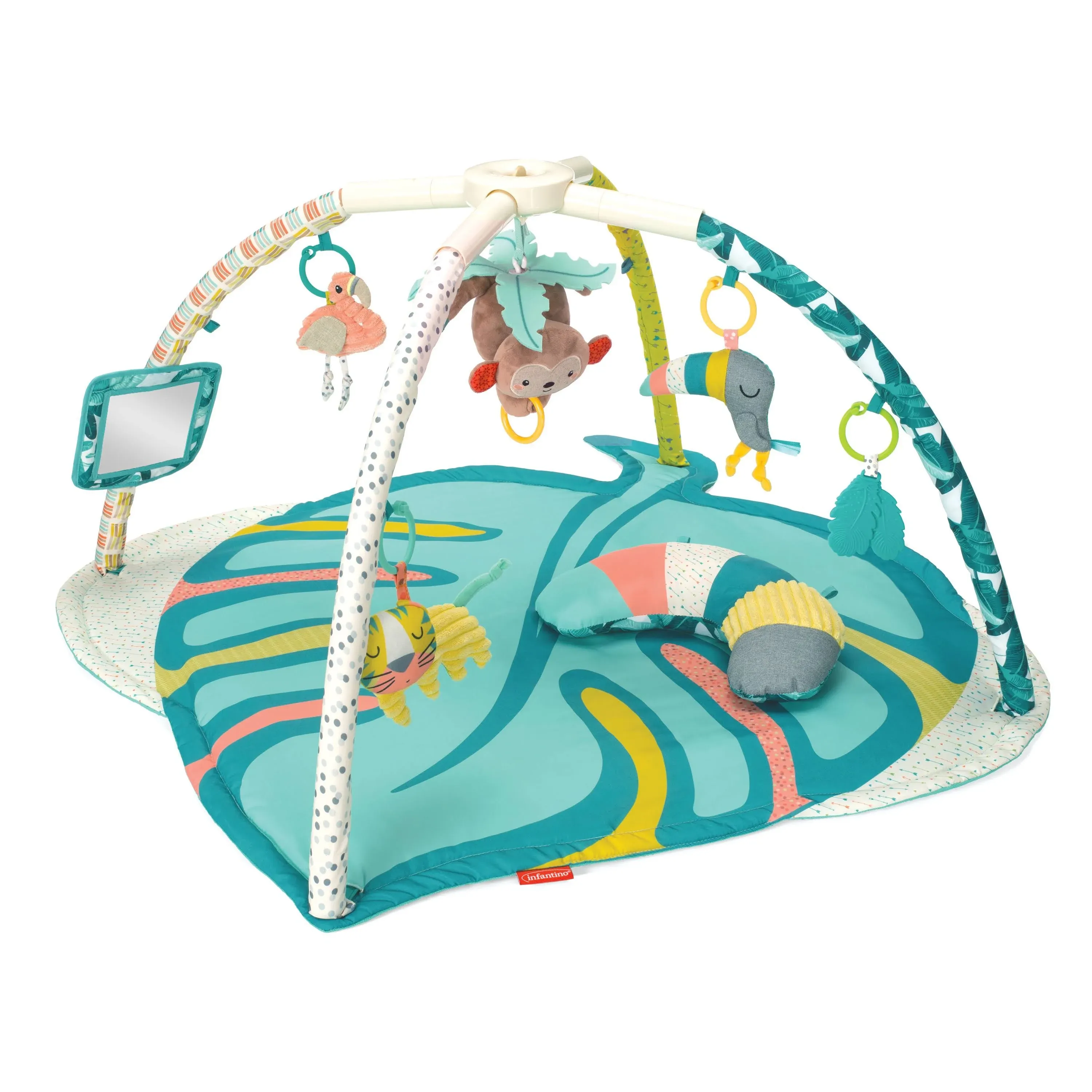 Infantino Go Gaga! 4 in 1 Twist and Fold Activity Gym &amp; Play Mat tropical