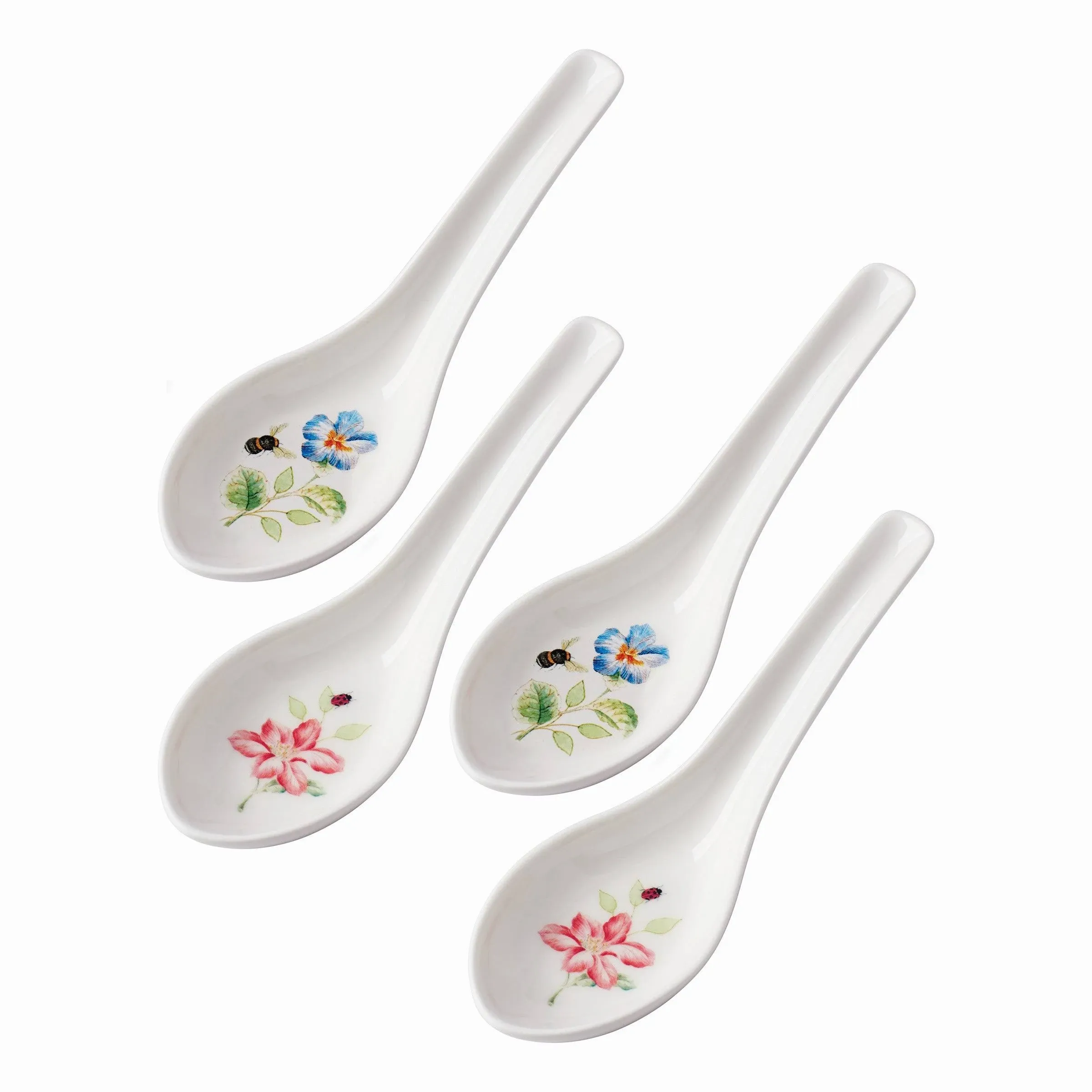 Butterfly Meadow 4 Piece Soup Spoon Set In Multi