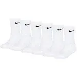 Nike 6 Pack Dri-Fit Performance Basic Crew Socks - White/Black - UN001