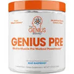 Genius Pre Nootropic Caffeine Free Pre Workout (Blue raspberry) - The Genius Brand