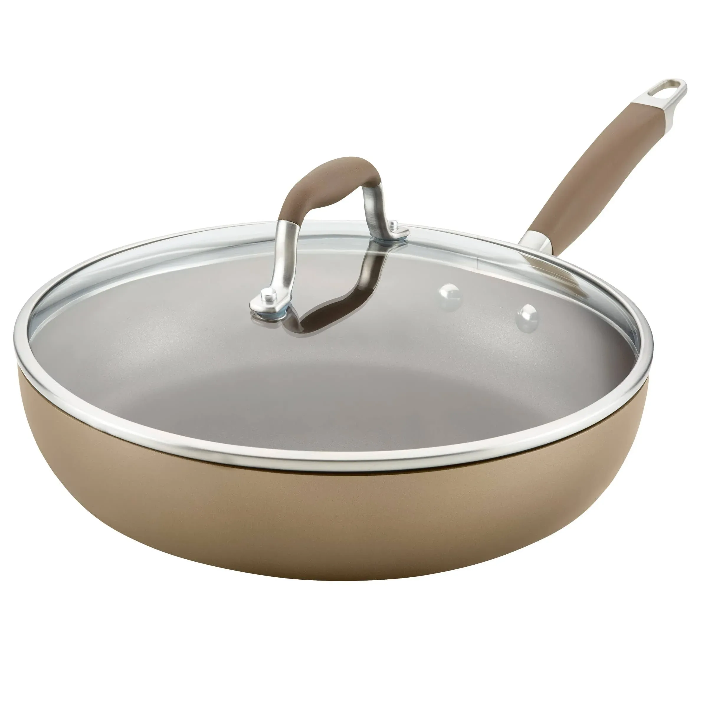 Advanced Home 12-Inch Deep Nonstick Frying Pan with Lid