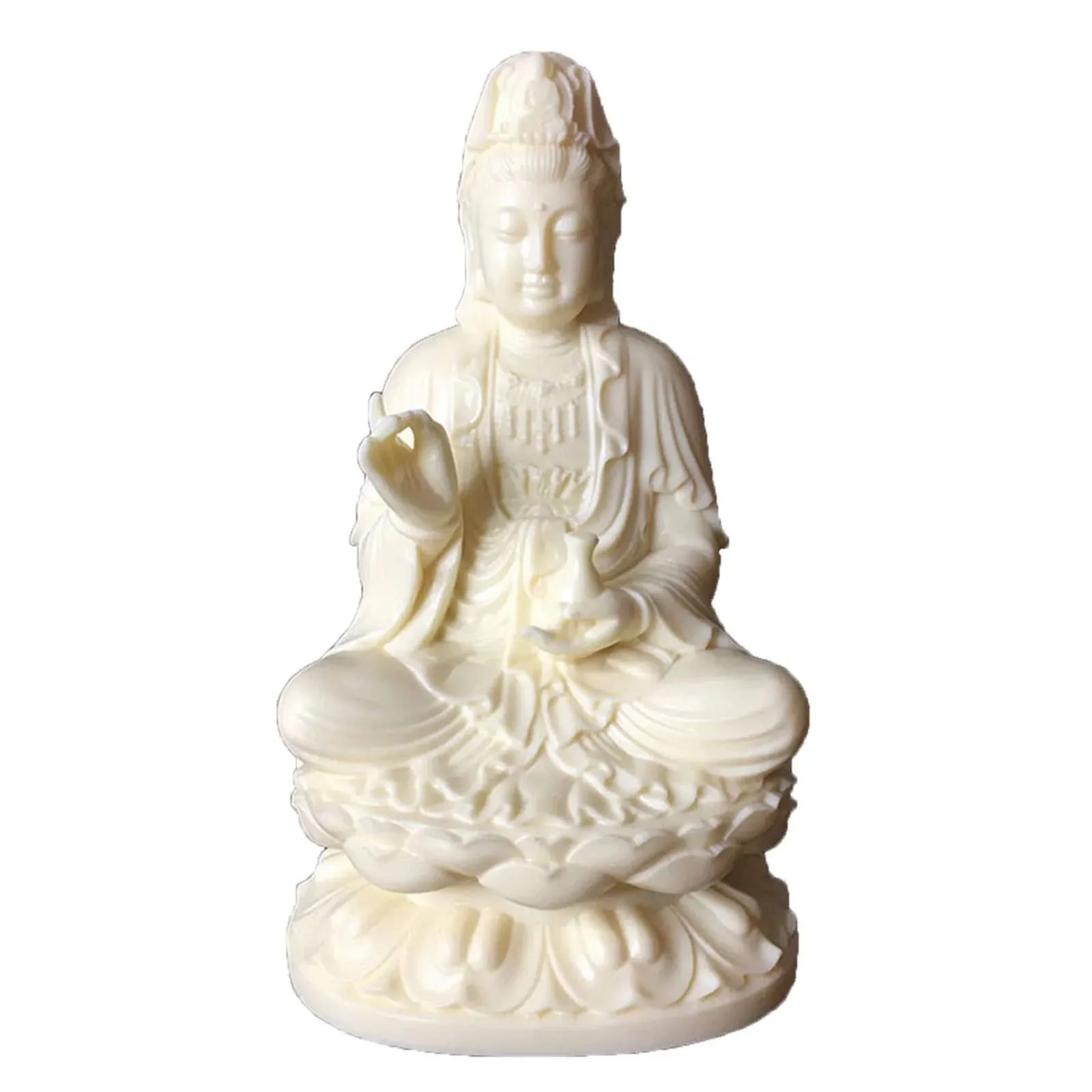 Kwan Yin/Quan Yin Buddha Sitting on a Lotus Statue,Kuanyin Goddess of Mercy