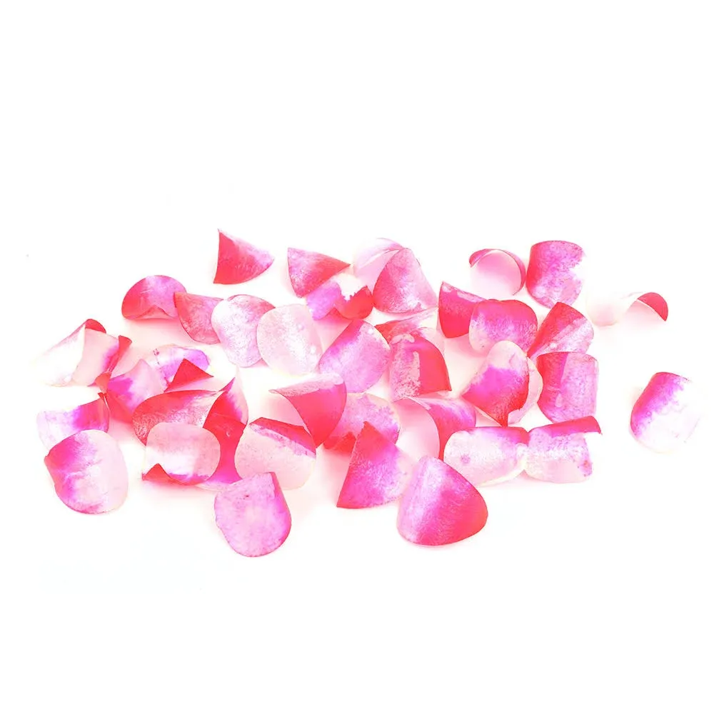 Crystal Candy Cerise-Pink-&-White Edible Petals - Colorful Edible Flowers Petal for Cakes, Cupcakes, and Cake Decorations - Suitable for All Cakes and Baked Goods - 1 Jar of 6 Grams, 40 Petals