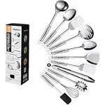 Maphyton Cooking Utensil Set, 11 PCS Stainless Steel Kitchen Utensil Set, Nonsti