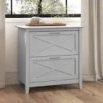 Bush Furniture Key West 2 Drawer Lateral File Cabinet Cape Cod Gray