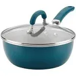 Rachael Ray 3 qt Create Delicious Aluminum Nonstick Everything Pan, Teal Shimmer