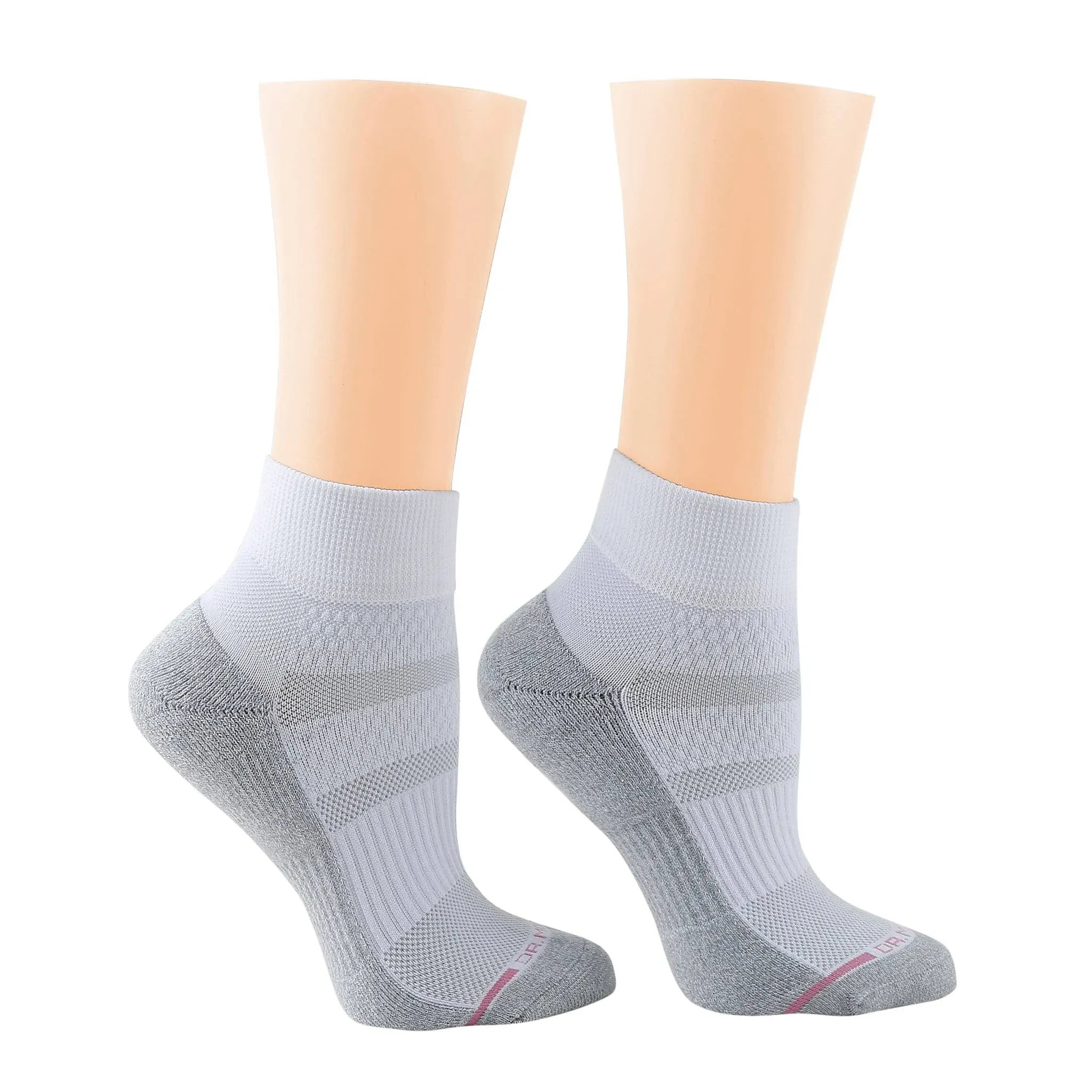 Quarter Compression Socks for Women | Dr. Motion | Solid White