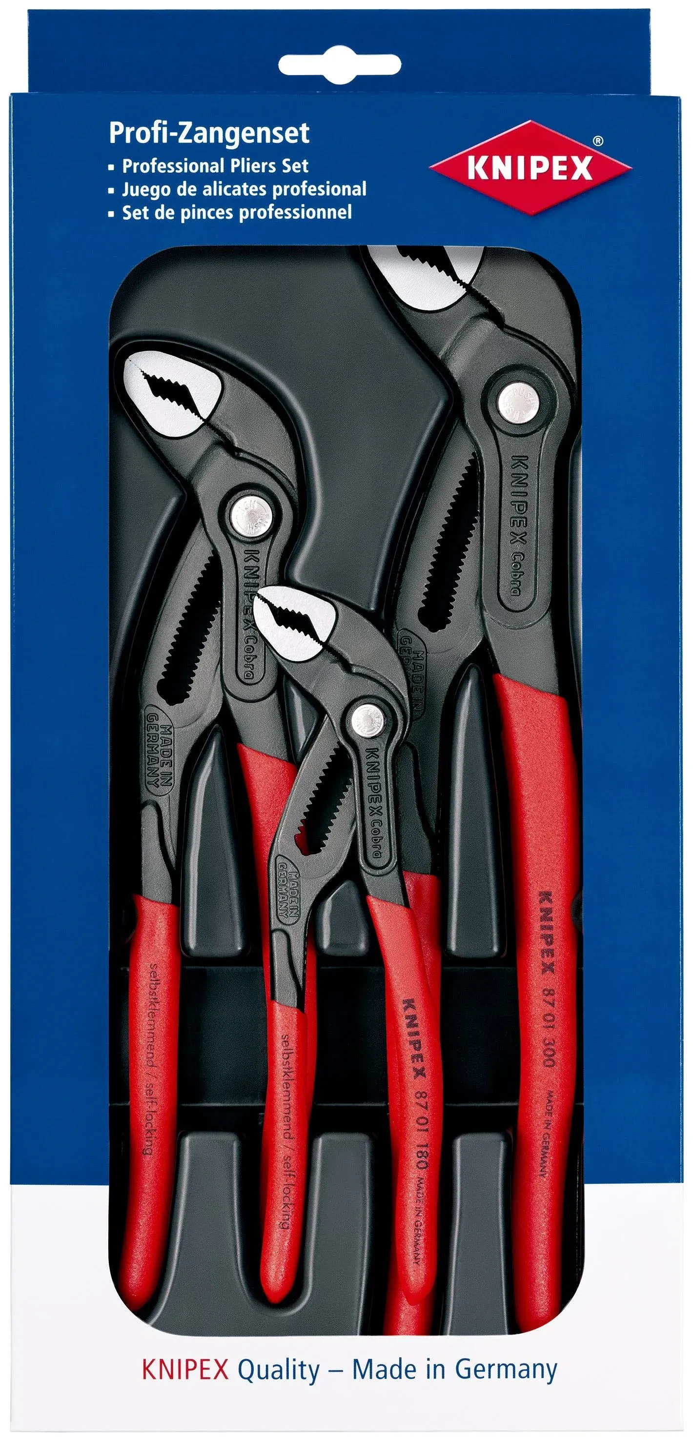 Knipex 00 20 09 V02 Cobra Pliers Set (3 Piece)