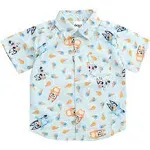 Bluey Bingo Hawaiian Button Down Dress Shirt Toddler to Big Kid