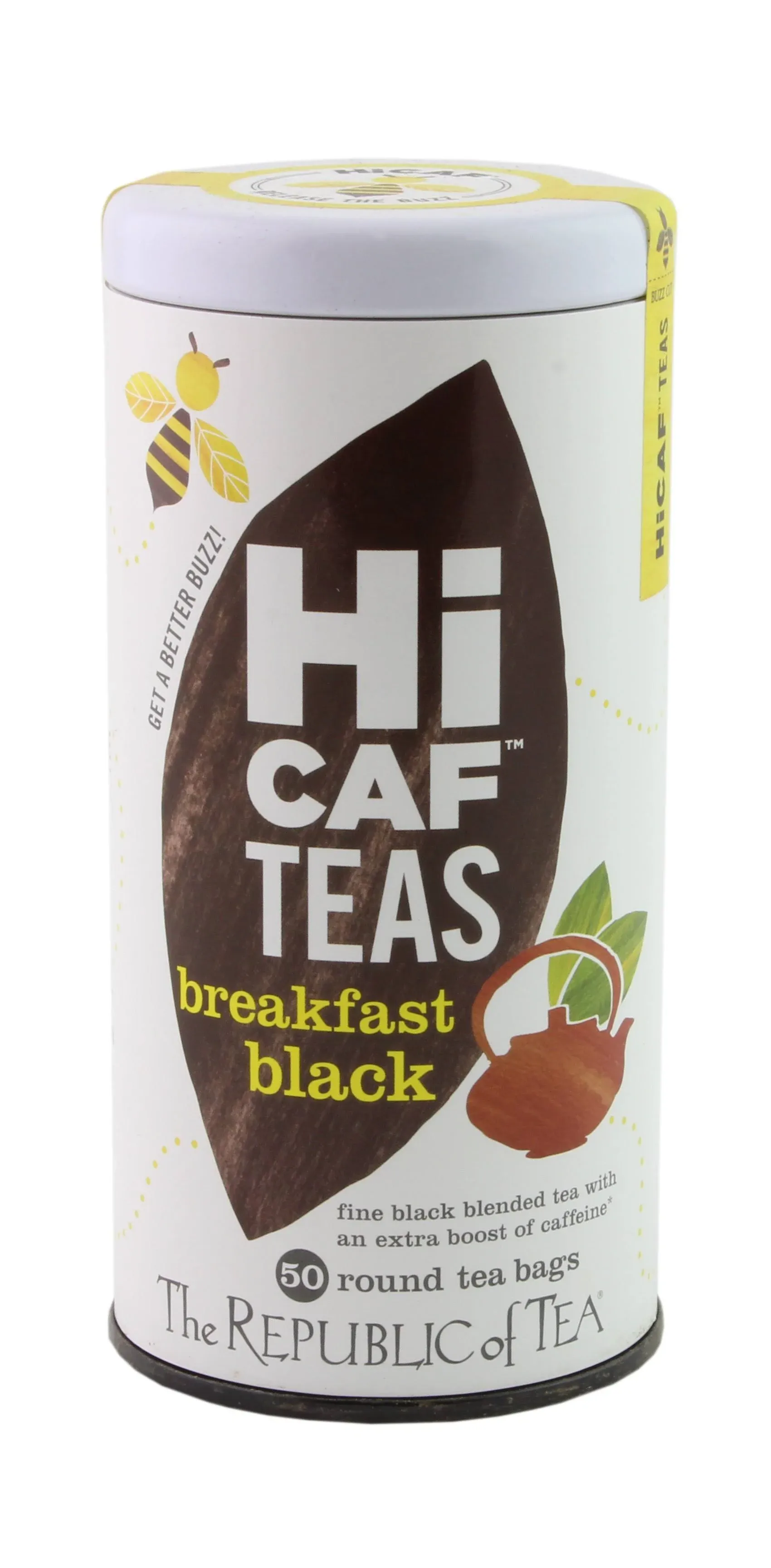 The Republic of Tea HiCaf Breakfast Black Tea 50 Tea Bags