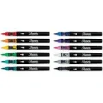 Sharpie Creative Markers, Fine Brush Tip, Assorted Colors, 5/Pack