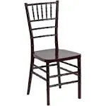 Hercules Series Mahogany Resin Stacking Chiavari Chair Flash Furniture