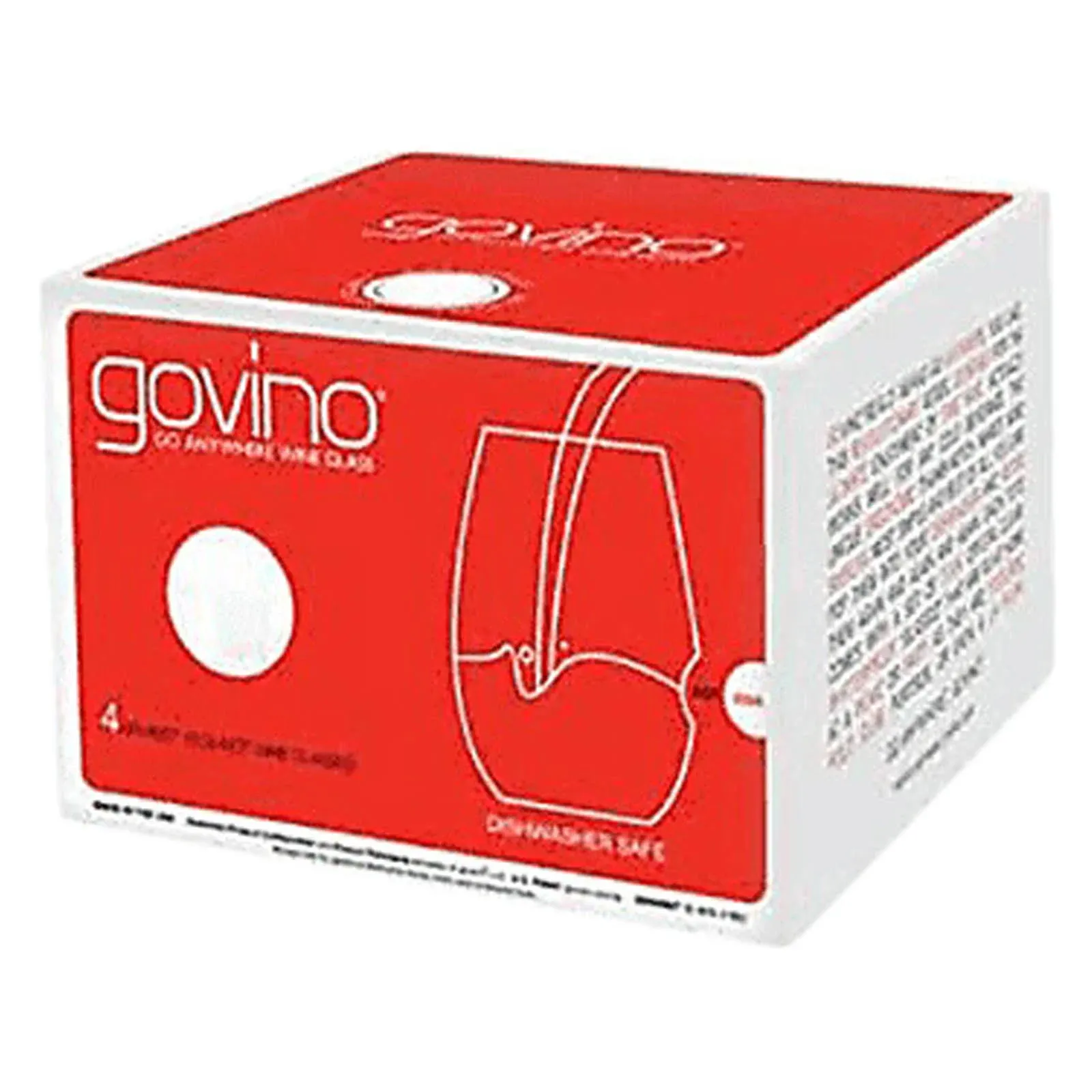 Govino Wine Glass Flexible Shatterproof Recyclable, Set of 4