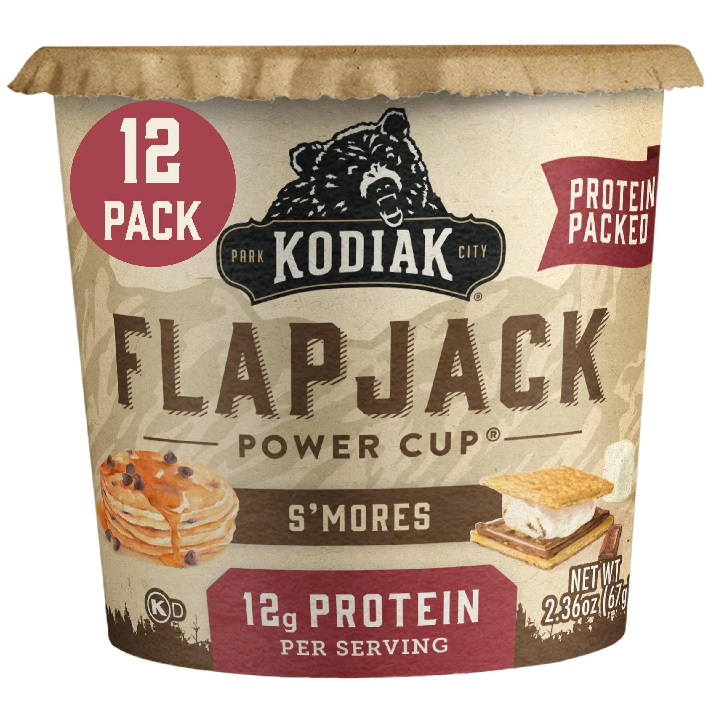 Kodiak Cakes S'mores Flapjack Cup 2.36 oz. - 12/Case