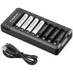 Powerowl High Capacity Rechargeable AA and AAA Batteries with Battery Charger US