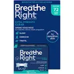 Breathe Right Extra Strength Nasal Strips 72 CLEAR Strips 