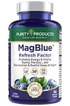 MagBlue Refresh Factor Super Boost by Purity Products - Magnesium Bisglycinate, Shoden Ashwagandha, Vitamin D3, Zinc and Boron - 90 Tablets