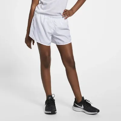 Nike Girls' Girls 7-16 Dry Tempo Running Shorts - White/Wolf Grey - L