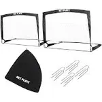 Net Playz 4ftx3ft Easy Fold-Up Portable Training Soccer Goal Set of 2