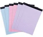  Blocs De Notas Legales - ((Basic Pastel 6Pk, 8.5In X 11In, Wide Ruled)) - 50 S