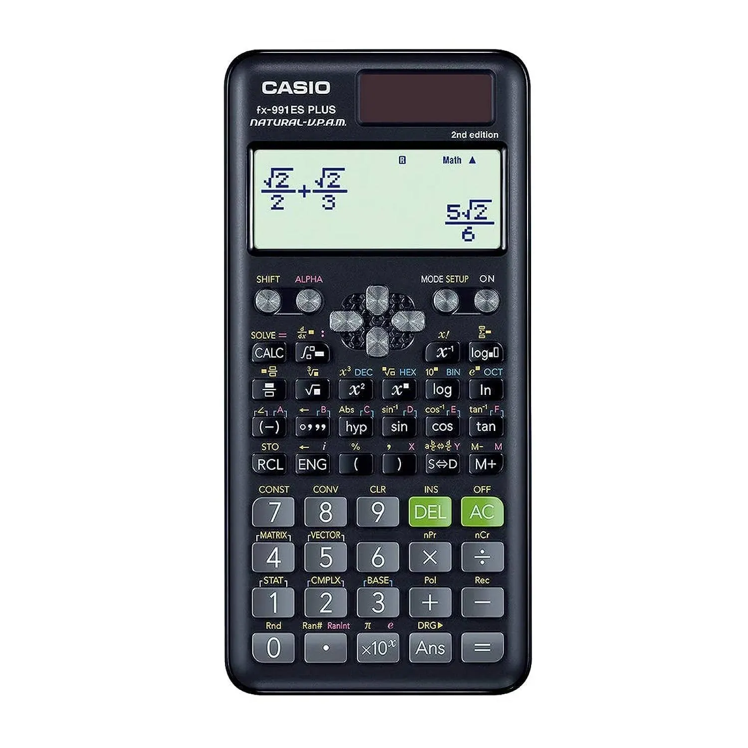 Cassio FX-991ES Plus-2nd Edition Scientific Calculator, Natural Textbook Display