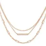 Kendra Scott Addison Triple Strand Necklace Rose Gold