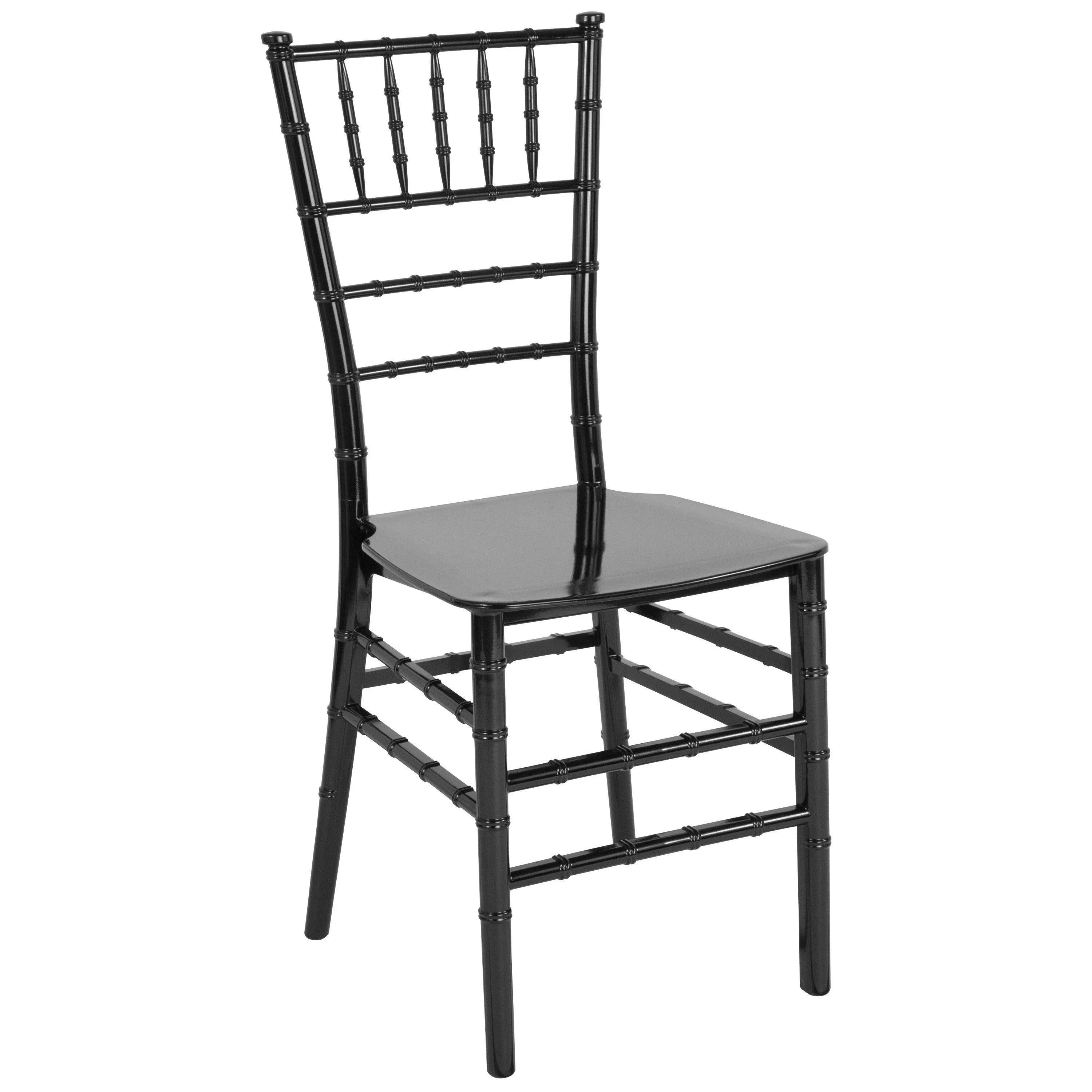 Hercules Series Resin Stacking Chiavari Chair - Mahogany