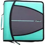 Case-it The Mighty Zip Tab Zipper Binder - 3 Inch O-Rings - 5 Color Tab File - -