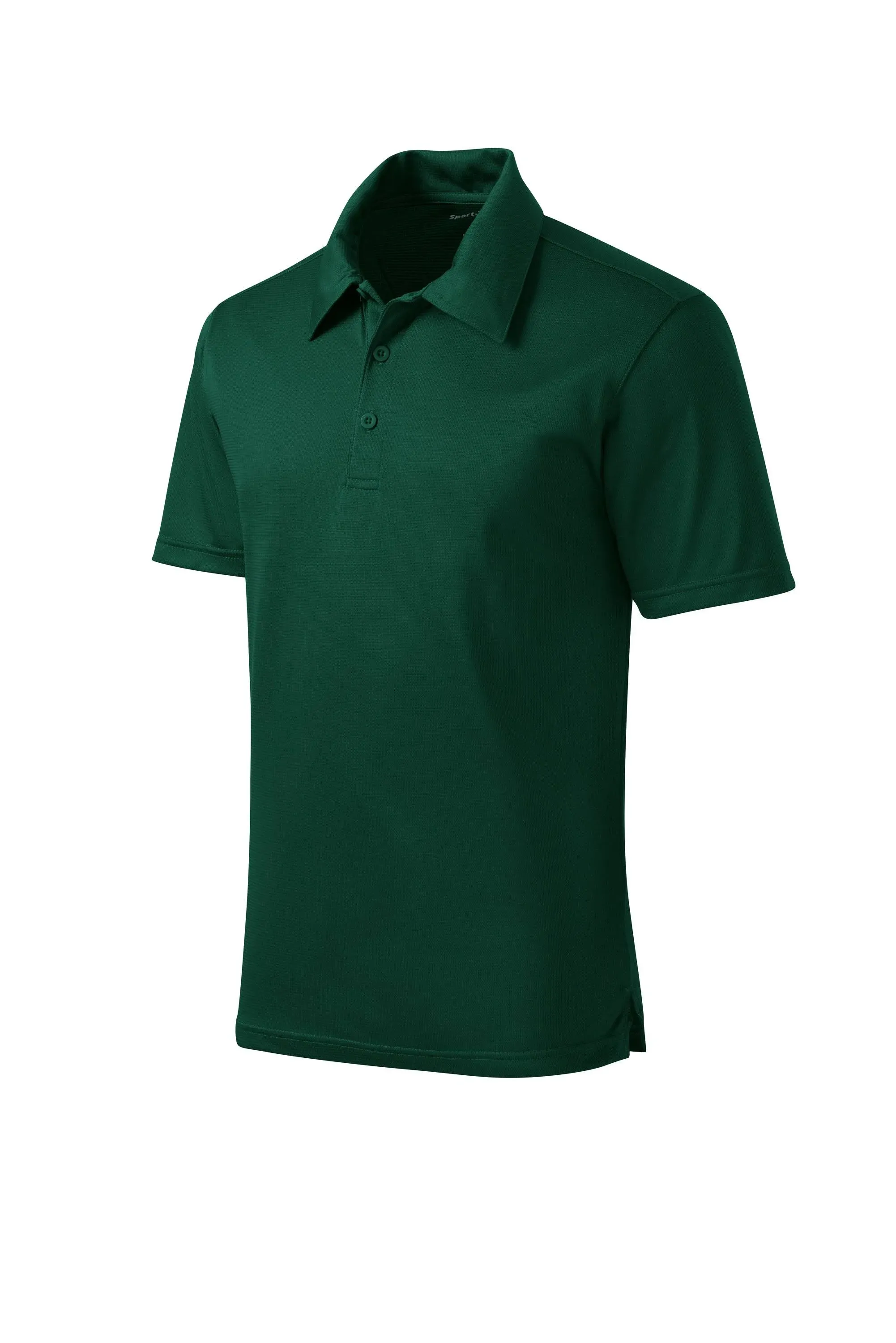 Sport-Tek Men's Textured 3-Button Placket Polo Shirt