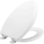 BEMIS 7900TDGSL 000 Commercial Heavy Duty Closed Front Plastic Toilet Seat with Cover will Slow Close, Never Loosen & Reduce Call-backs, ELONGATED, White