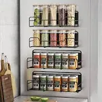 Chicoop 4 Pack Magnetic Spice Rack for Refrigerator, Fridge Organizer, Metal Fridge Shelf Kitchen Organization, Spice and Seasoning Organizer