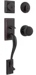 Kwikset Locks - Signature Hawthorne SmartKey Venetian Bronze Single-Lock Keyed Entry Door Handleset