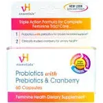 VH Essentials Probiotics with Prebiotics & Cranberry - 60 Capsules