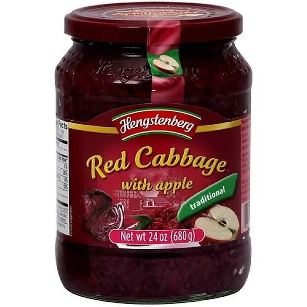 Hengstenberg Red Cabbage With Apple, Vegan, 24 Ounces (Pack Of 6)