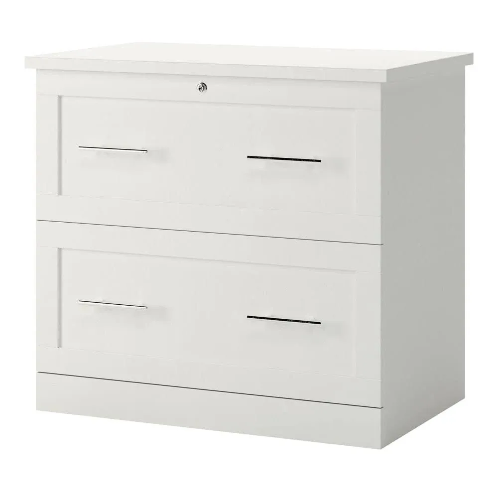 Realspace 2-Drawer 30"W Lateral File Cabinet, White