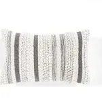 13"x20" Oversize Bria Striped Family-Friendly Lumbar Throw Pillow Cover - Lush Décor