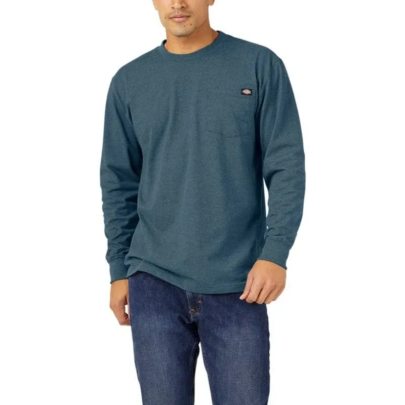 Dickies Men's Long Sleeve Heavyweight Pocket Crew - L - Blue