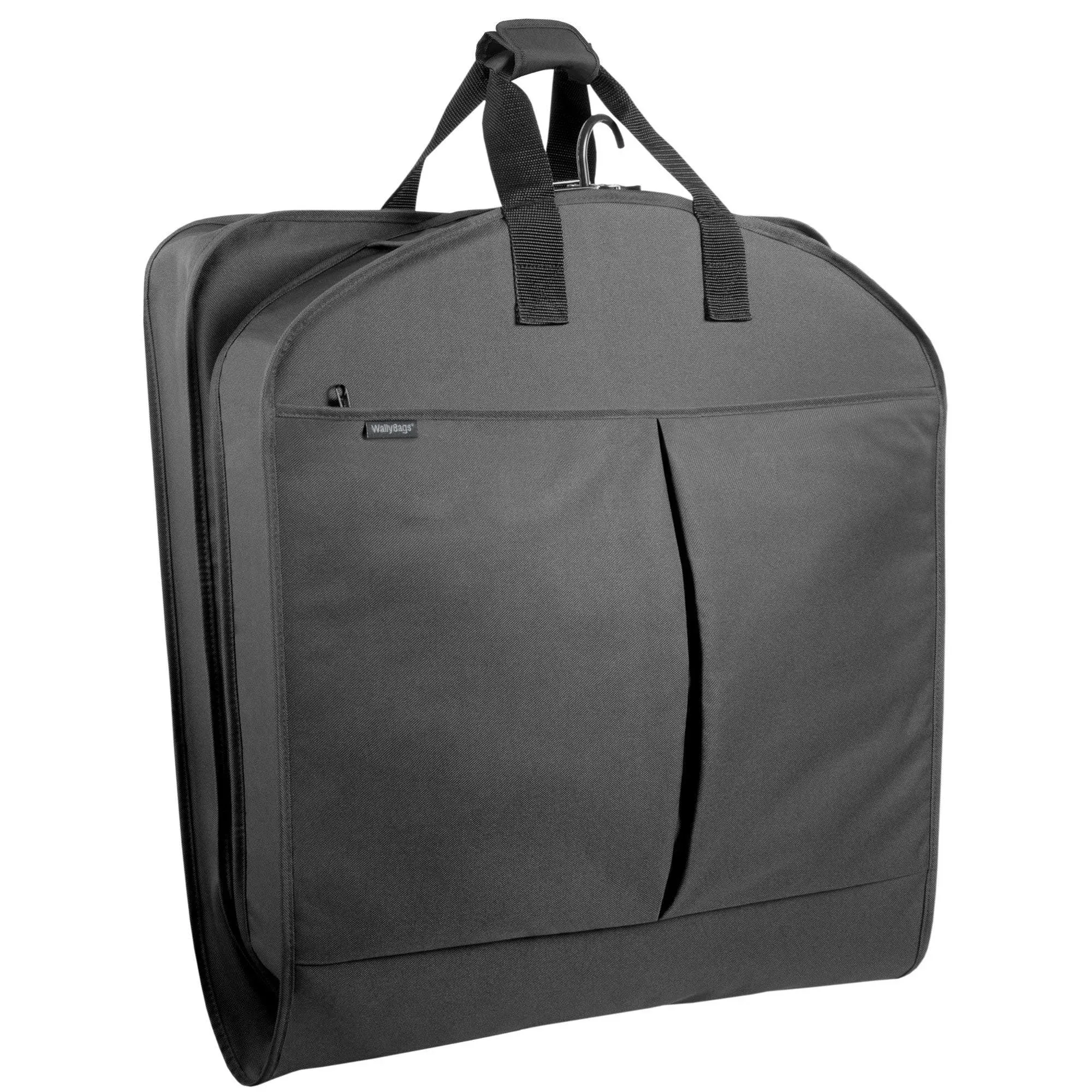 WallyBags Travel Garment Bag with Pockets Black 52-inch