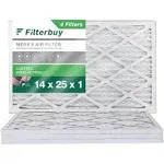 Filterbuy 14" x 25" x 1" Replacement Air Filter, Pleated, MERV8