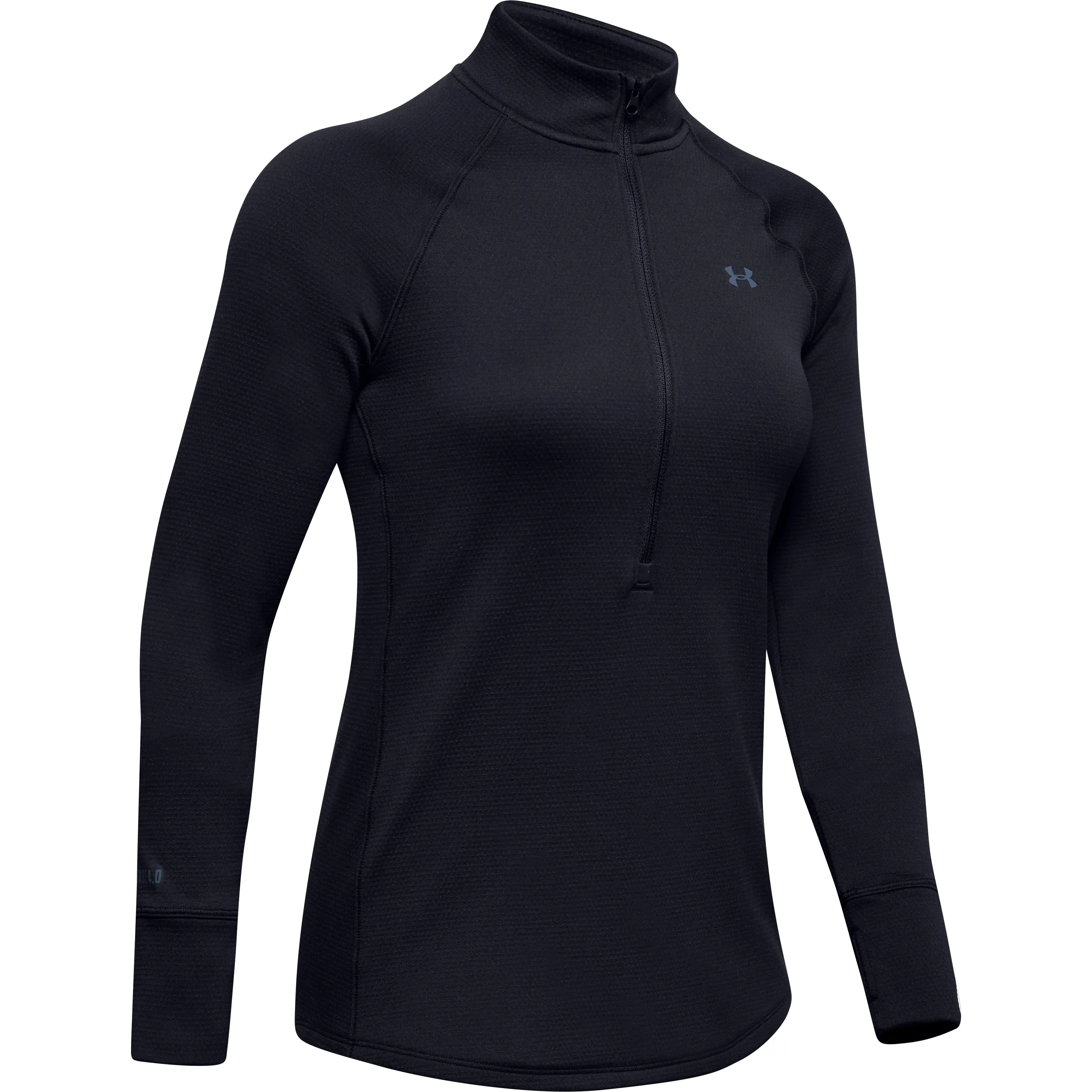 Under Armour Women's Black/Pitch Grey ColdGear Base 4.0 Half Zip