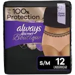 Always Discreet Boutique Incontinence, Maximum Protection, Large, 10 Underwear (Pack of 2)