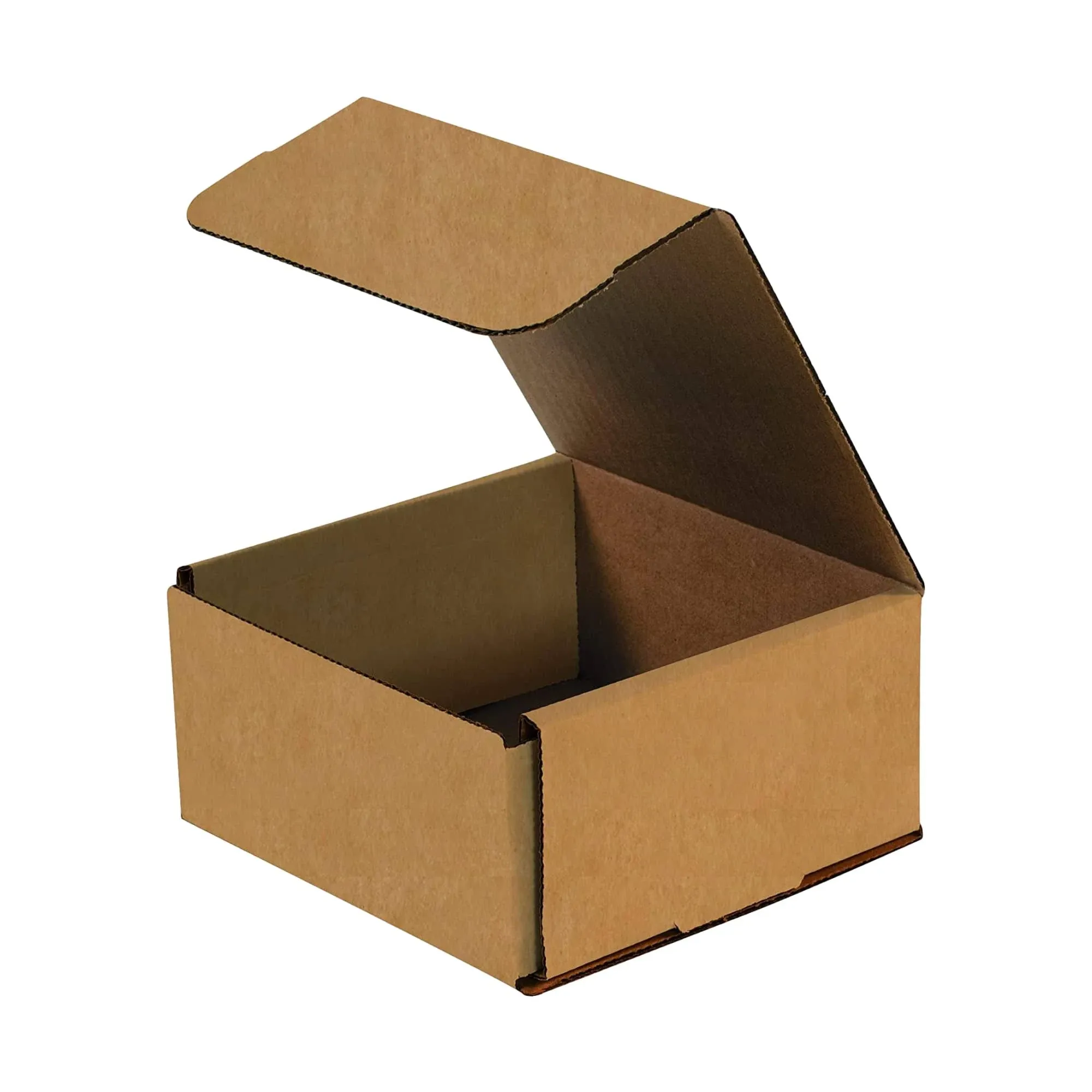 Boxes Fast BFM552K Corrugated Cardboard Mailers, 5 x 5 x 2 Inches, Tuck Top One-Piece, Die-Cut Shipping Cartons, Small Brown Kraft Mailing Boxes (Pack of 50)