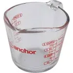 Anchor Hocking 55177L20 Clear Glass Measuring Cup